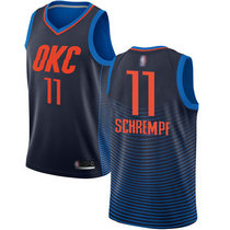 Nike Oklahoma City Thunder #11 Detlef Schrempf Navy Blue Game Authentic Stitched NBA jersey
