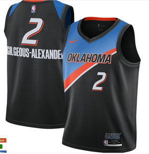 Nike Oklahoma City Thunder #2 Shai Gilgeous-Alexander 20-21 City Authentic Stitched NBA jersey