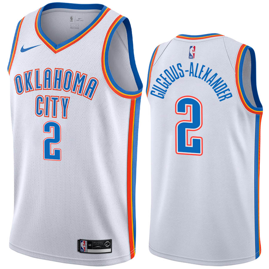 Nike Oklahoma City Thunder #2 Shai Gilgeous-Alexander White Game Authentic Stitched NBA jersey