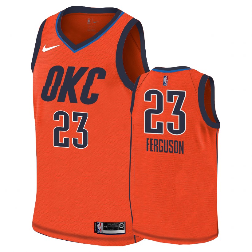 Nike Oklahoma City Thunder #23 Terrance Ferguson Orange Game Authentic Stitched NBA jersey