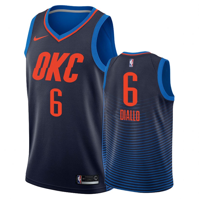 Nike Oklahoma City Thunder #6 Hamidou Diallo Navy Blue Game Authentic Stitched NBA jersey