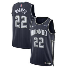 Nike Orlando Magic #22 Franz Wagner Navy 2014 City Stitched NBA Jersey
