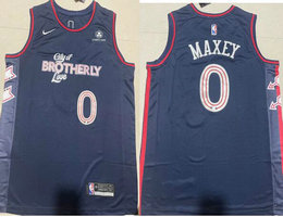 Nike Philadelphia 76ers #0 Tyrese Maxey 2024 City Authentic Stitched NBA Jersey