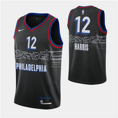 Nike Philadelphia 76ers #12 Tobias Harris 2020-21 City With Advertising Authentic Stitched NBA jersey