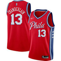 Nike Philadelphia 76ers #13 Wilt Chamberlain Red Game Authentic Stitched NBA jersey