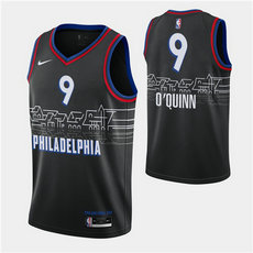 Nike Philadelphia 76ers #9 Kyle O'Quinn 2020-21 City With Advertising Authentic Stitched NBA jersey