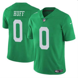 Nike Philadelphia Eagles #0 Bryce Huff Green Throwback Authentic Stitched NFL Jersey