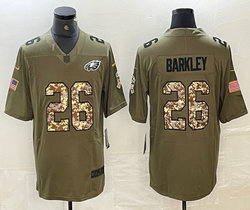 Nike Philadelphia Eagles #26 Saquon Barkley 2017 Camo Salute To Service Authentic Stitched NFL Jersey