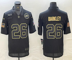 Nike Philadelphia Eagles #26 Saquon Barkley 2020 Black Salute to Service Authentic Stitched NFL Jerseys