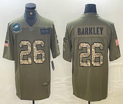 Nike Philadelphia Eagles #26 Saquon Barkley Black 2019 Camo Salute To Service Authentic Stitched NFL Jersey