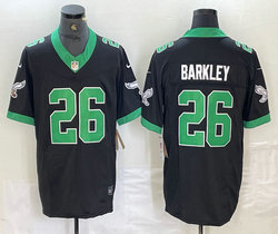 Nike Philadelphia Eagles #26 Saquon Barkley Black Throwback 2023 F.U.S.E. Stitched Football Jersey