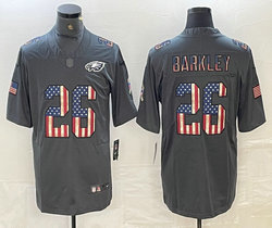 Nike Philadelphia Eagles #26 Saquon Barkley Carbon black throwback Flag Stitched NFL Jersey