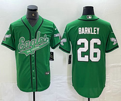 Nike Philadelphia Eagles #26 Saquon Barkley Green Joint 2(II) baseball jersey