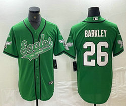 Nike Philadelphia Eagles #26 Saquon Barkley Green Joint Authentic Stitched baseball jersey