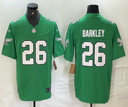 Nike Philadelphia Eagles #26 Saquon Barkley Green Throwback 2023 F.U.S.E. Stitched Football Jersey