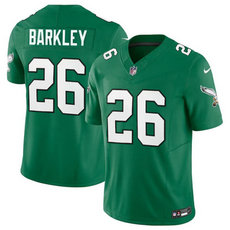 Nike Philadelphia Eagles #26 Saquon Barkley Green Throwback Stitched Football Jersey