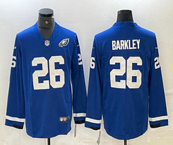 Nike Philadelphia Eagles #26 Saquon Barkley Long sleeve Stitched NFL Jersey