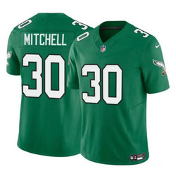 Nike Philadelphia Eagles #30 Quinyon Mitchell Green throwback 2024 Draft Vapor Untouchable Football Jersey