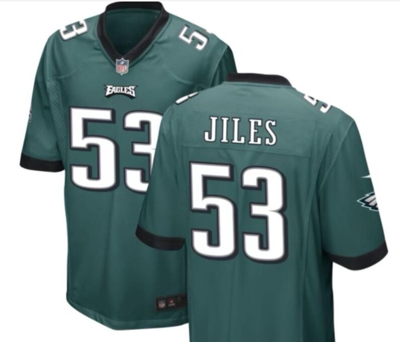 Nike Philadelphia Eagles #53 Dwayne Jiles Green NFL jersey