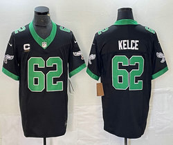 Nike Philadelphia Eagles #62 Jason Kelce Black 2023 F.U.S.E. Authentic stitched NFL jersey