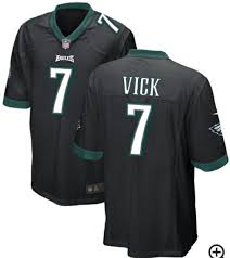 Nike Philadelphia Eagles #7 Michael Vick Black Jersey