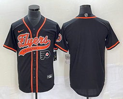 Nike Philadelphia Flyers Blank Black Joint Logo in front Authentic Stitched baseball jerseys