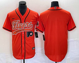Nike Philadelphia Flyers Blank Orange Joint Logo in front Authentic Stitched baseball jerseys