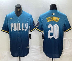 Nike Philadelphia Phillies #20 Mike Schmidt 2024 City Blue Authentic Stitched MLB Jersey