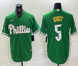 Nike Philadelphia Phillies #5 Bryson Stott Green Fashion Authentic Stitched MLB Jersey