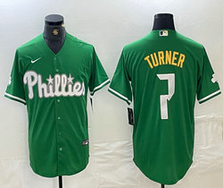 Nike Philadelphia Phillies #7 Trea Turner Green Fashion Authentic Stitched MLB Jersey