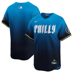Nike Philadelphia Phillies Blank 2024 City Blue Authentic Stitched MLB Jersey