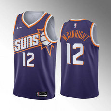 Nike Phoenix Suns ##12 Ish Wainright Purple 2024 Stitched NBA Jersey