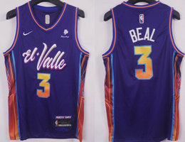 Nike Phoenix Suns #3 Bradley Beal City 2023-24 With Advertising Authentic Stitched NBA jersey