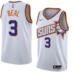 Nike Phoenix Suns #3 Bradley Beal White 2023-24 Authentic Stitched NBA Jersey