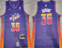 Nike Phoenix Suns #35 Kevin Durant City 2023-24 With Advertising Authentic Stitched NBA Jersey