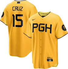 Nike Pittsburgh Pirates #15 Oneil Cruz Gold City Game Authentic stitched MLB jersey