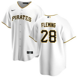 Nike Pittsburgh Pirates #28 Josh Fleming White Game Authentic Stitched MLB Jersey