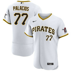 Nike Pittsburgh Pirates #77 Joshua Palacios White Flex Base Authentic Stitched MLB Jersey