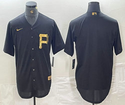 Nike Pittsburgh Pirates Blank Black Gold 4(IV) Authentic Stitched MLB Jersey