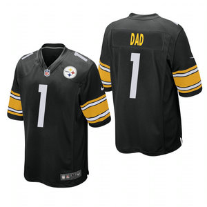 Nike Pittsburgh Steelers #1 Dad Black 2021 Fathers Day Authentic Stitched NFL Jersey