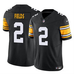 Nike Pittsburgh Steelers #2 Justin Fields Black Big character Stitched jersey