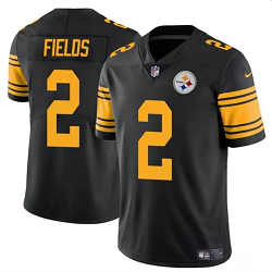 Nike Pittsburgh Steelers #2 Justin Fields Black Rush Stitched jersey