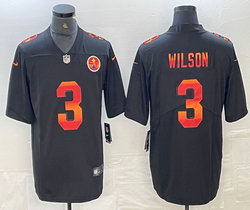 Nike Pittsburgh Steelers #3 Russell Wilson 2020 Black Colorful Authentic Stitched NFL Jersey