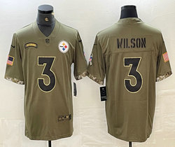 Nike Pittsburgh Steelers #3 Russell Wilson 2022 Salute To Service Authentic Stitched NFL jersey