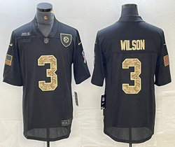 Nike Pittsburgh Steelers #3 Russell Wilson Black 2020 Camo Salute To Service Authentic Stitched NFL Jersey