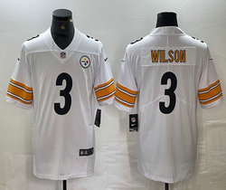 Nike Pittsburgh Steelers #3 Russell Wilson White Vapor Untouchable Stitched Jersey