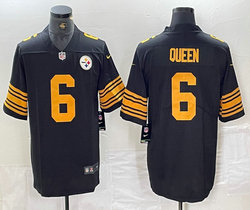 Nike Pittsburgh Steelers #6 Patrick Queen Black Rush Vapor Untouchable NFL Jersey