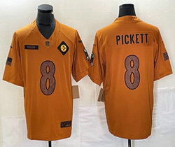 Nike Pittsburgh Steelers #8 Kenny Pickett 2023 Brown Salute To Service Authentic Stitched NFL Jersey