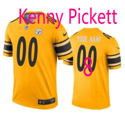 Nike Pittsburgh Steelers #8 Kenny Pickett Gold Inverted Legend Authentic Stitched NFL Jersey
