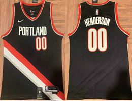 Nike Portland Trail Blazers #00 Scoot Henderson Black Authentic Stitched NBA Jersey